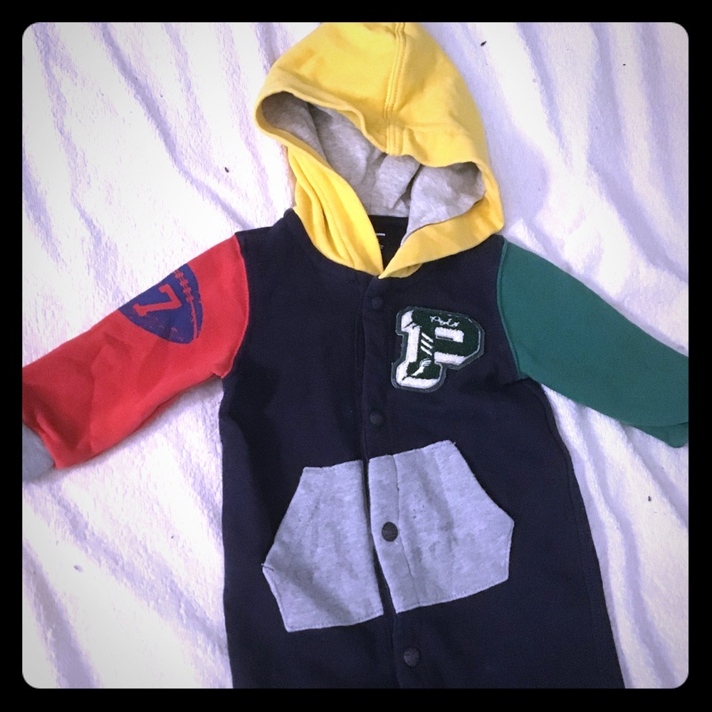 Ralph Lauren polo baby overalls colorblock  6m
